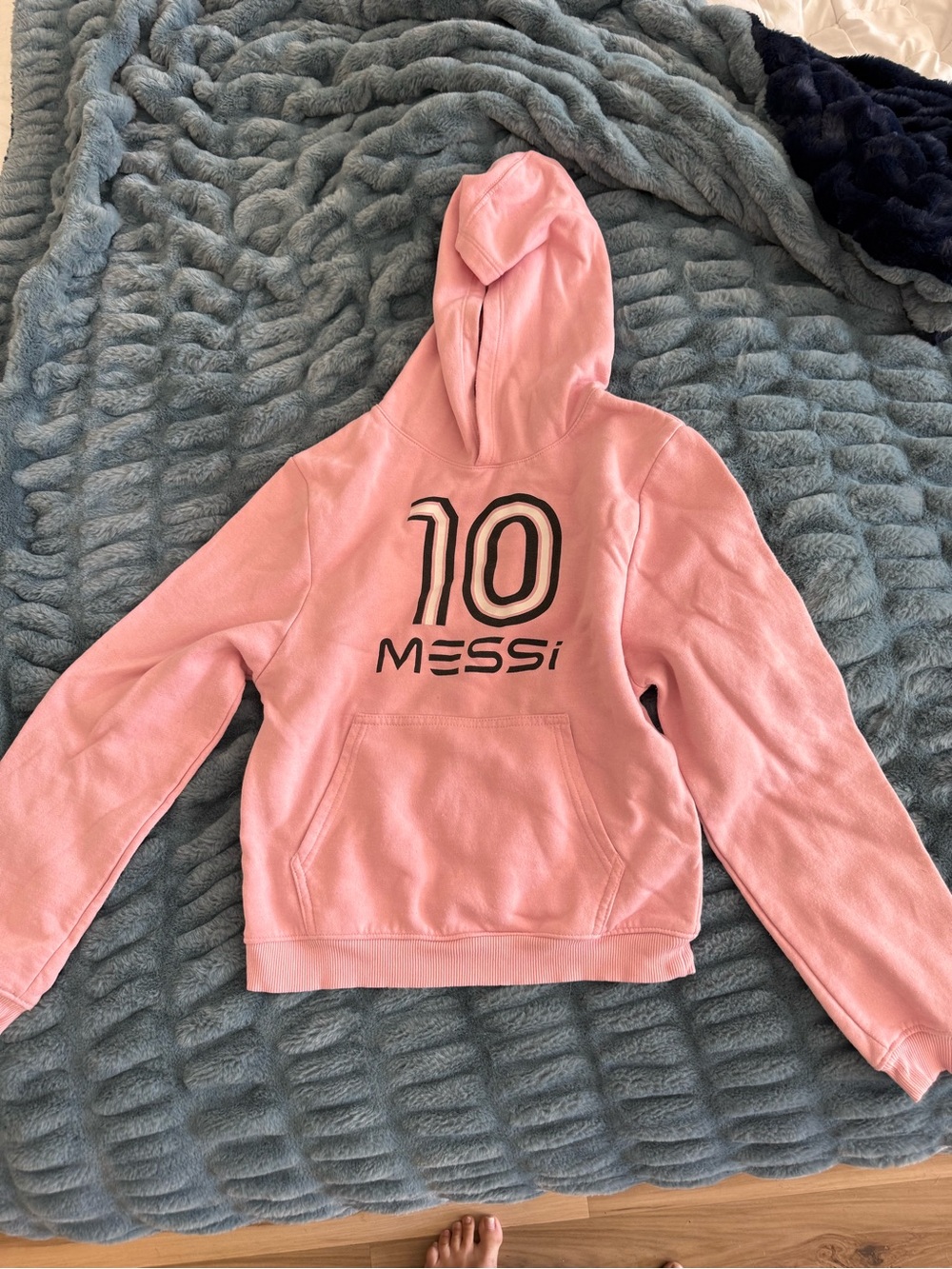 Source Unknown Pink Kids Hoodie with "10 MESSi" Graphic
